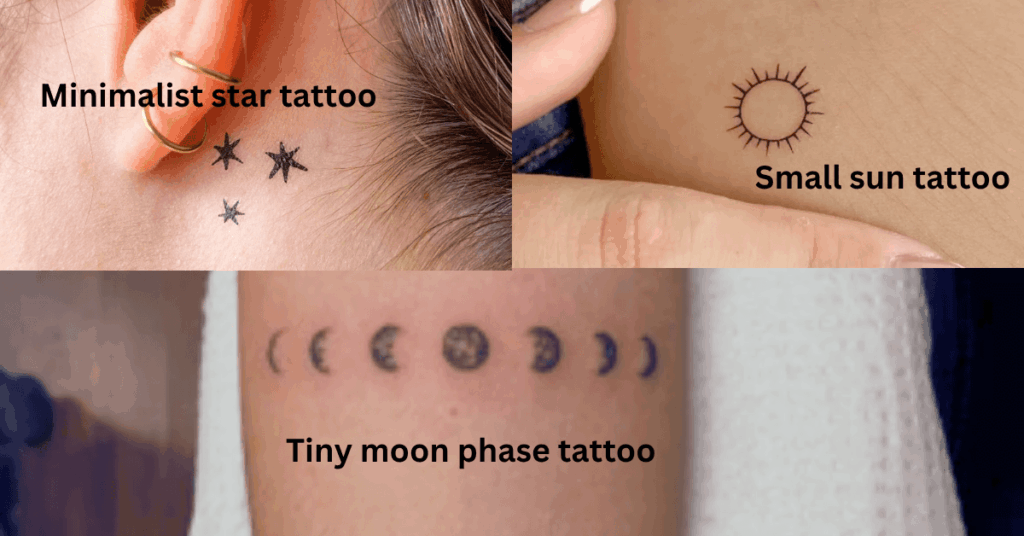 A Celestial minimalist star tattoo
