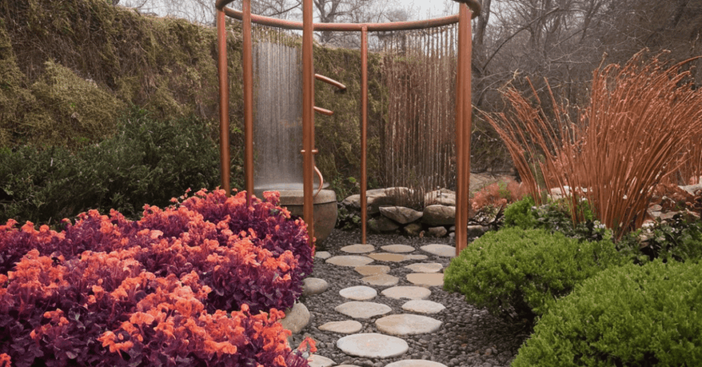 10. Coral Bells (Heuchera spp.) as winter-proof plant for outdoor shower