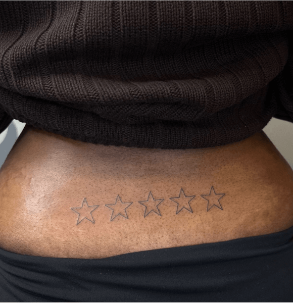 15. Star Alignment Lower Back Tattoo