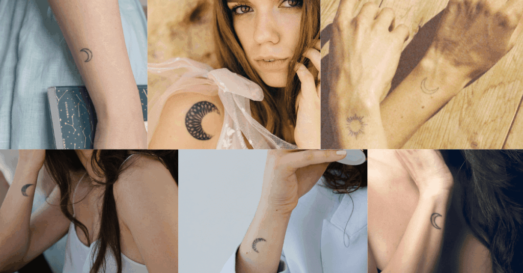 6. Sun & Moon Combo for arm tattoos for women