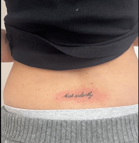 9. Script Quote Tattoo