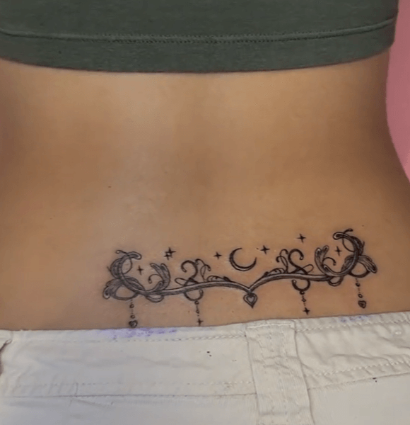 Celestial Inspired Tramp Stamp - A Crescent Moon