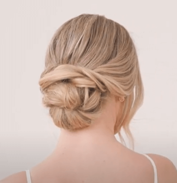 Low Textured Chignon as one of the Formal Hairstyles for Thin Hair