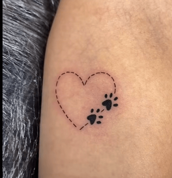 Cute Tiny Paw Print Tattoo