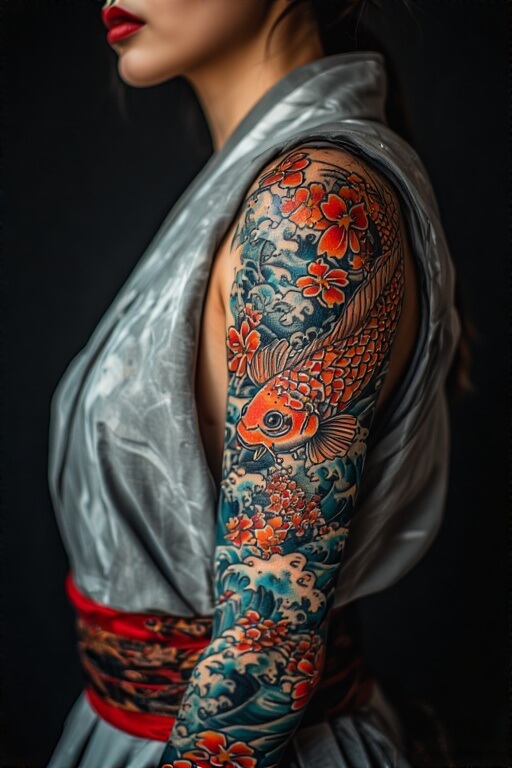 11. Japanese Koi Fish Sleeve