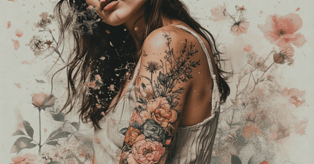 15 Floral Girly Sleeve Tattoo Ideas