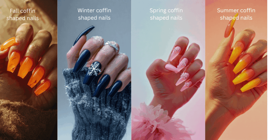 15. Seasonal Coffin Nail Ideas