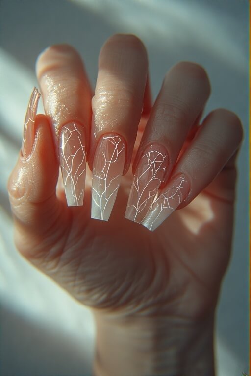 19. Negative Space Coffin Nails