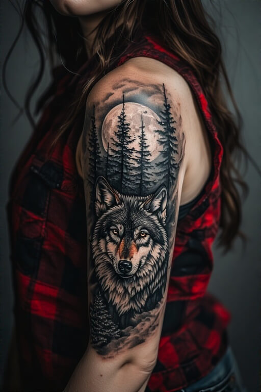 8. Wolf & Forest Scene