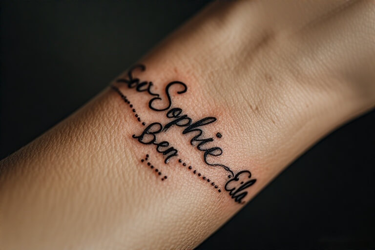 Name Bracelet Tattoo