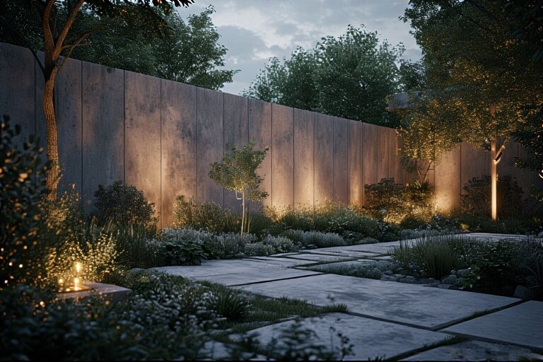13. Concrete Panel Fence