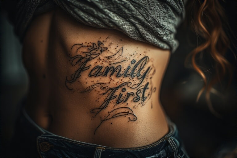 6. “Family First” in Handwriting