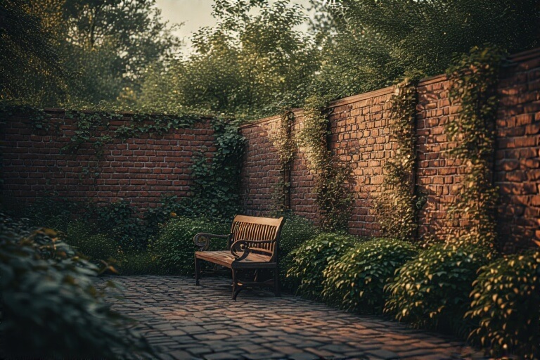 7. Stone or Brick Wall Fence