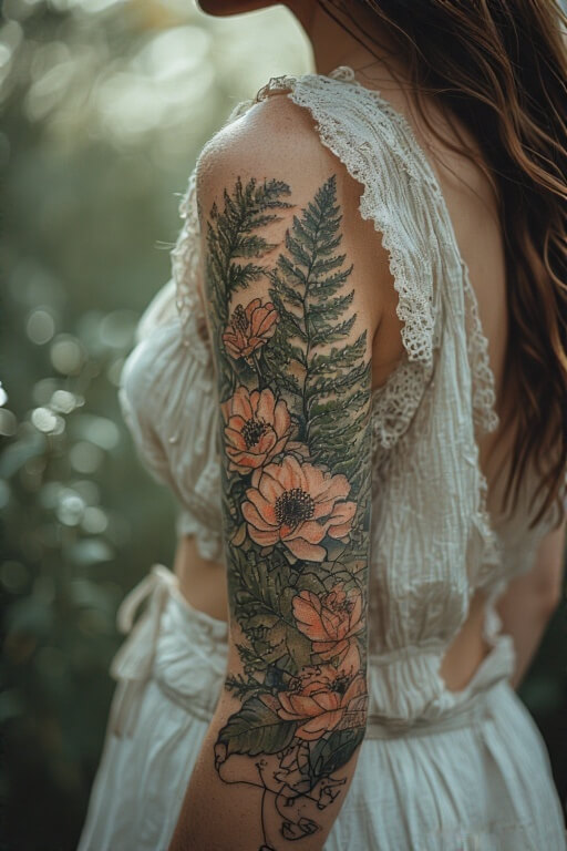 9. Anemone & Fern Sleeve