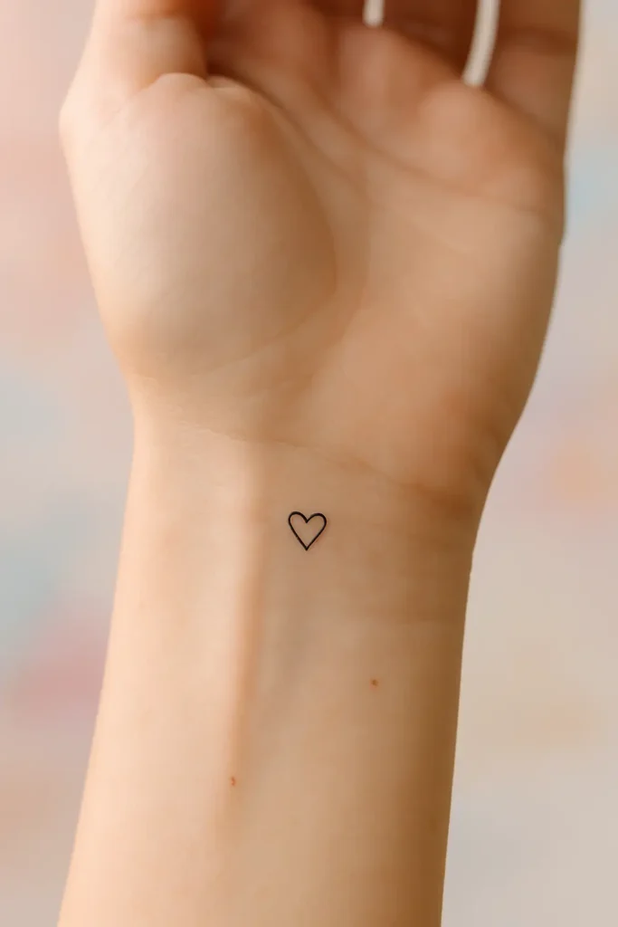 1. Wrist Freckle Heart tattoo