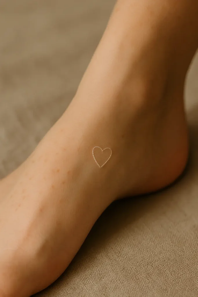 12. White Ink Heart