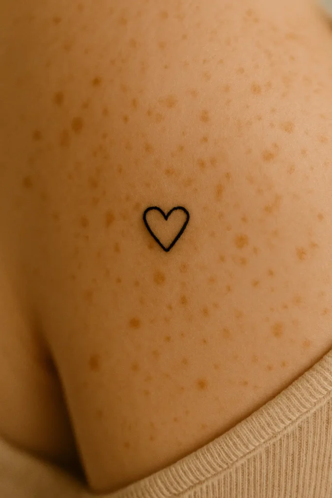 14. Shoulder Cap Freckle Heart