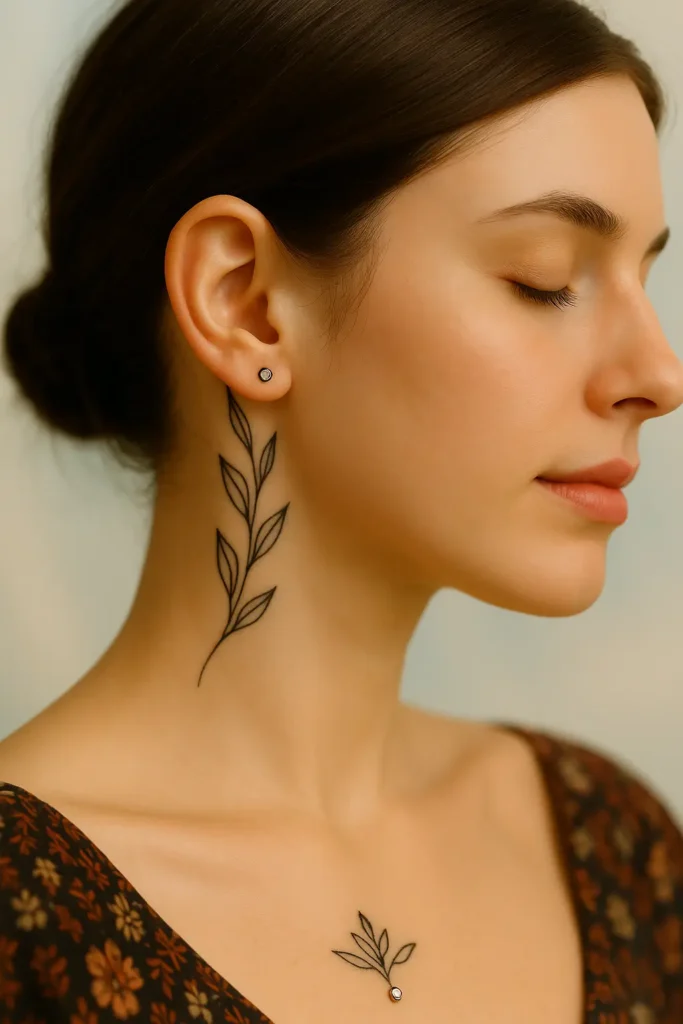 24. Side Neck Ink + Collarbone Stud