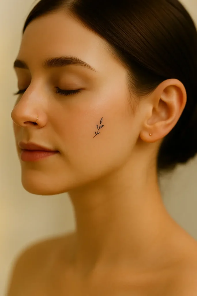3. Side Face Tattoo + Nose Hoop