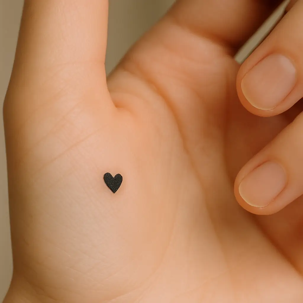 3. Thumb Base Heart tattoo