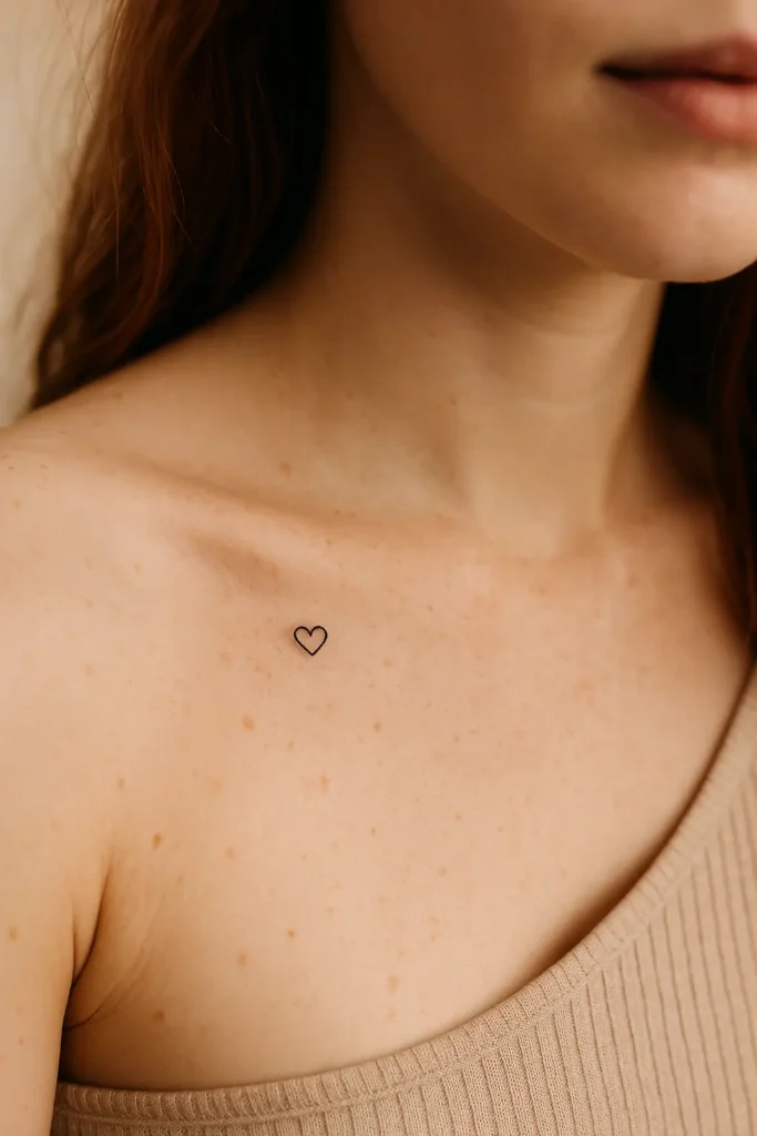 4. Collarbone Micro Heart