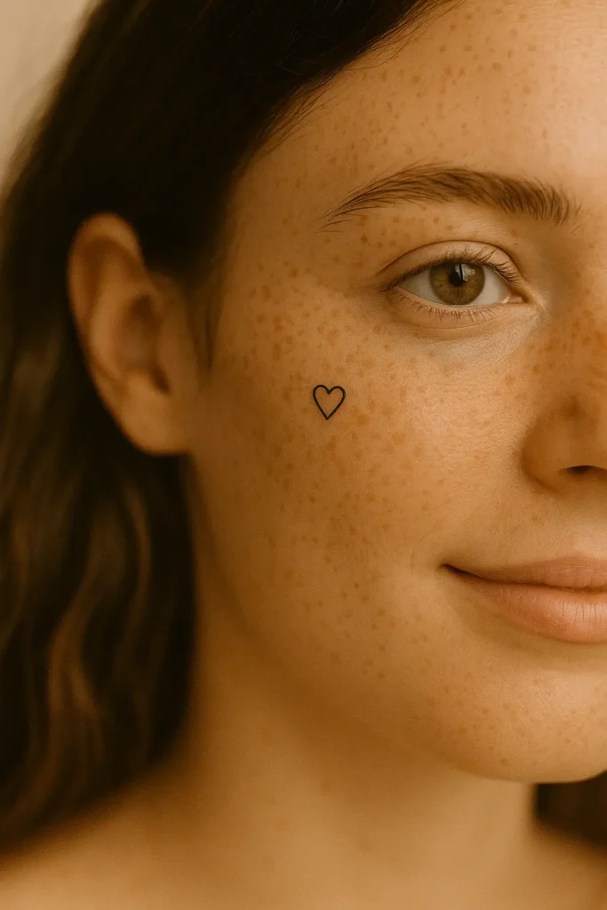 6. Beauty Mark Heart on the Face