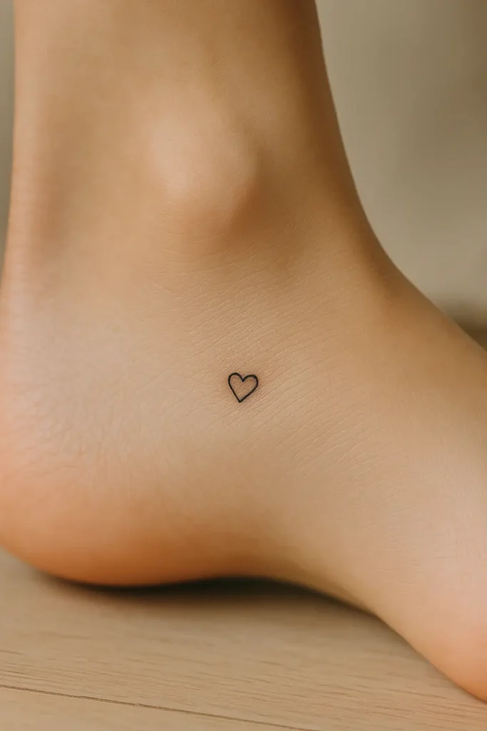 8. Foot Arch Heart tattoo