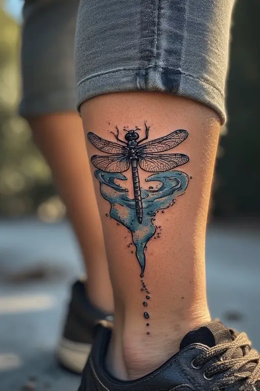 13. Dragonfly With Water Elements
