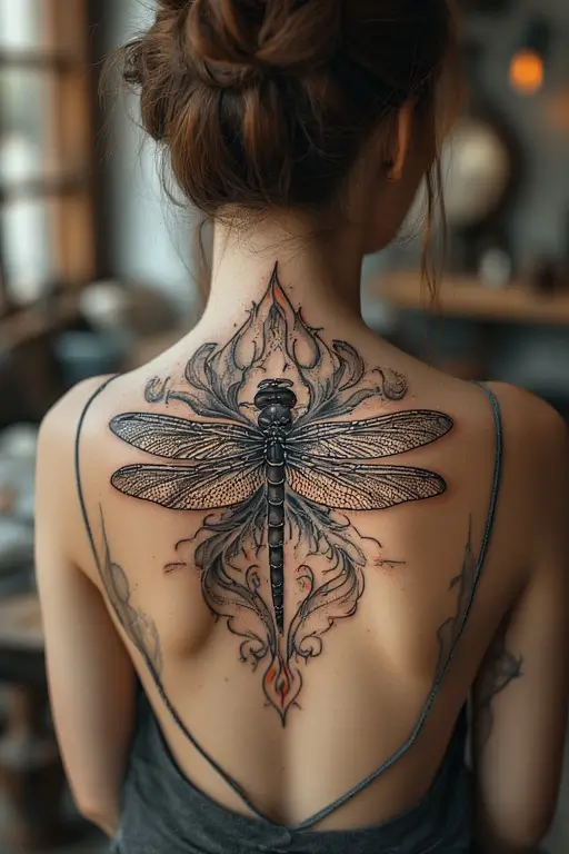 18. Dragonfly with Phoenix Flames