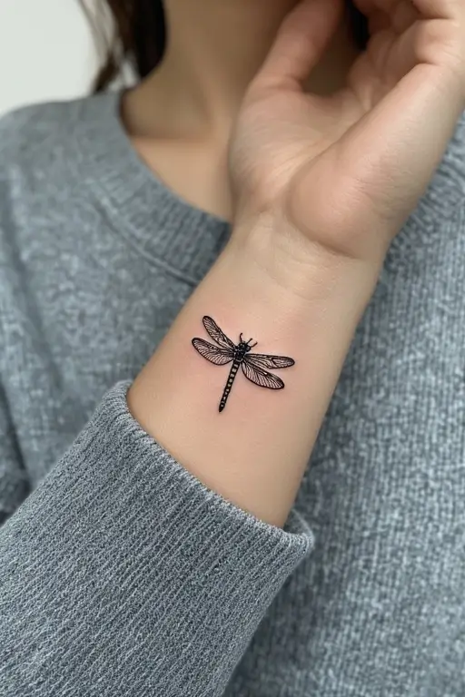 1. Minimalist Dragonfly Tattoo ideas