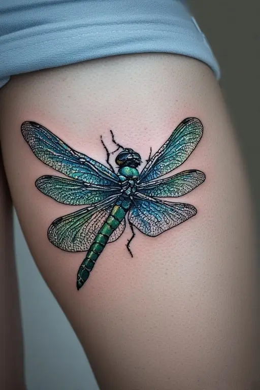 realistic Dragonfly tattoo