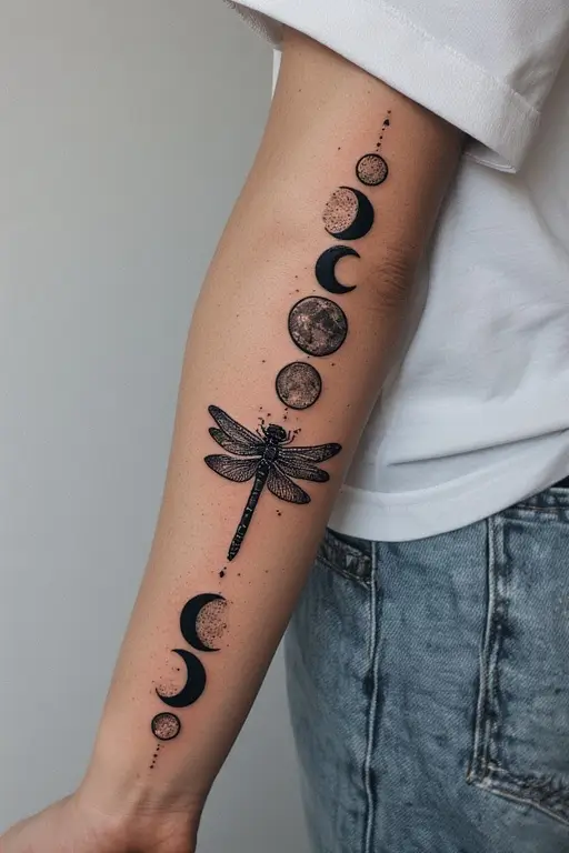 8. Dragonfly and Moon Phases