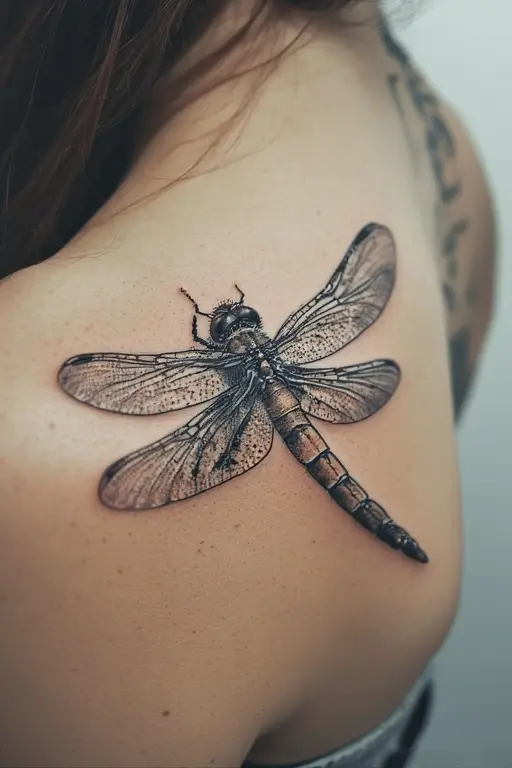 5. Dragonfly in Flight tattoo