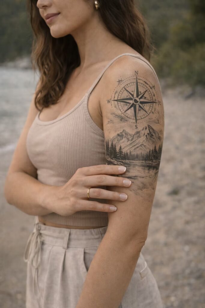 Finding Your Way Home Half Sleeve Tattoo