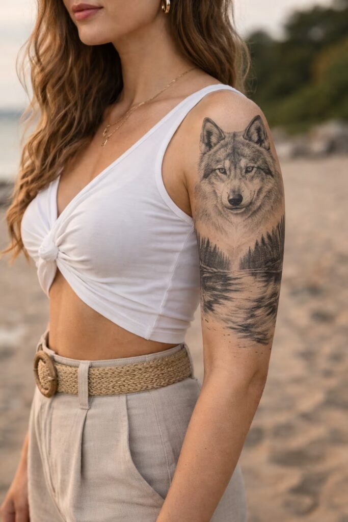 Quiet Power of Instinct Half Sleeve Tattoo