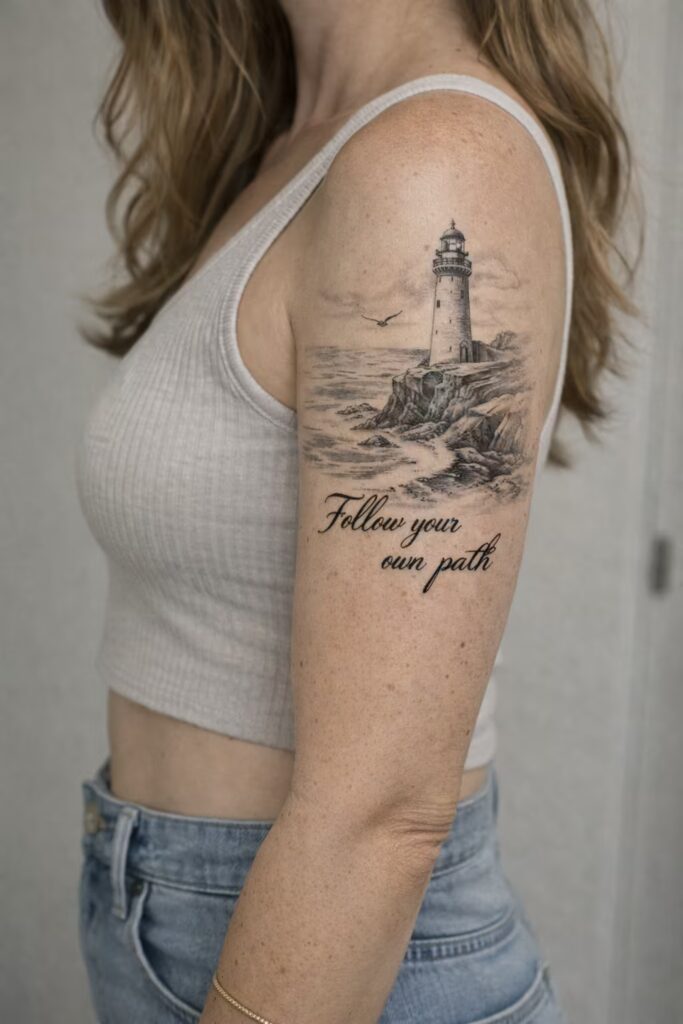 Steady Light Half Sleeve Tattoo