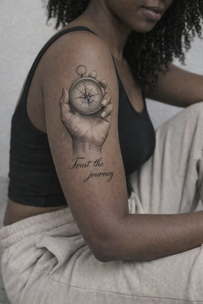 Trust the Journey Meaningful Half Sleeve Tattoos