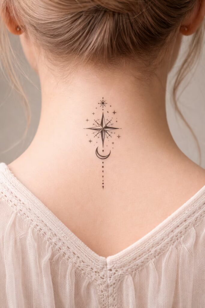 3. Direction and Purpose Compass Tattoo