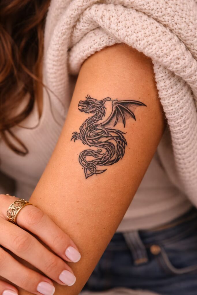 18. Dragon Emblem Tattoo Power and Mythic Energy