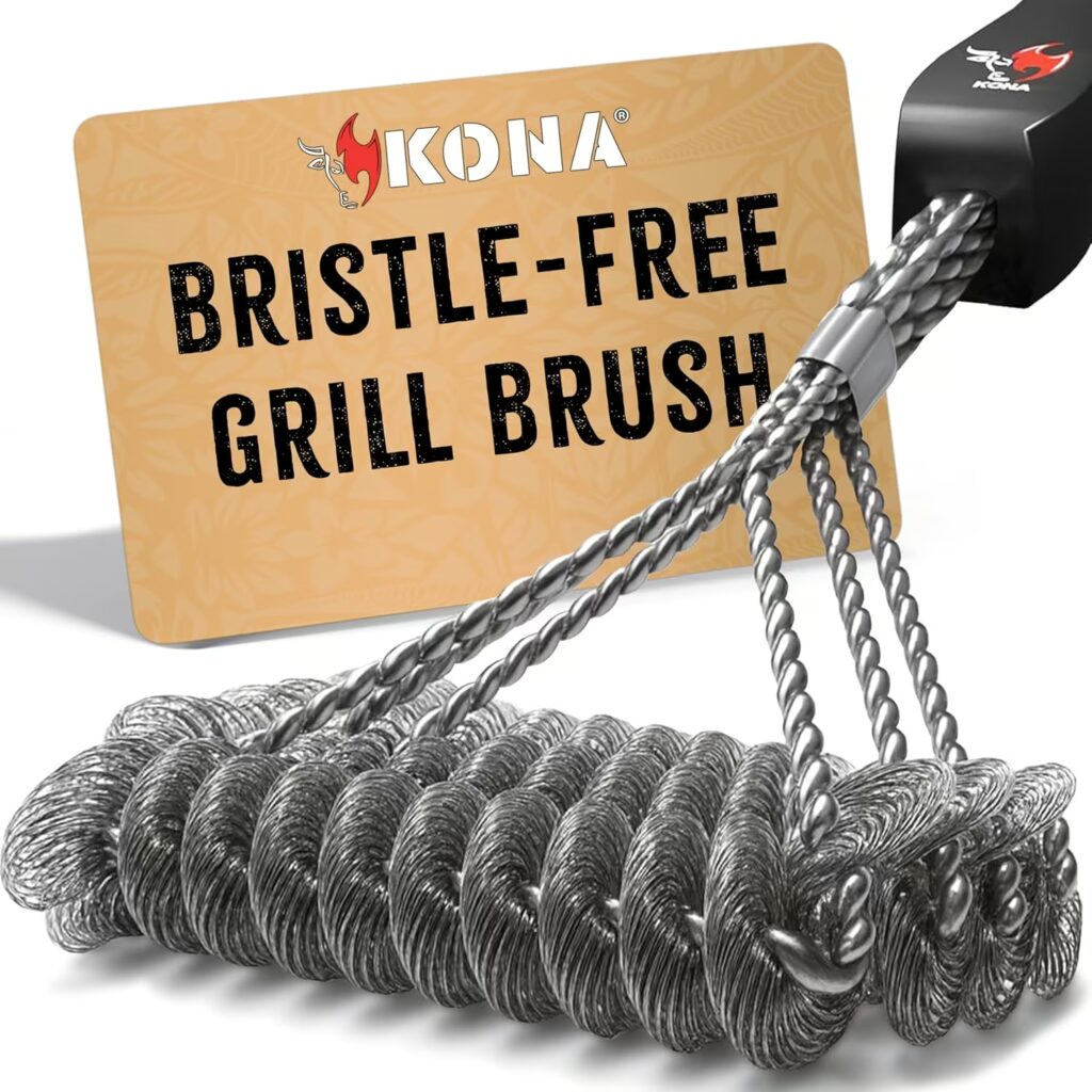 6. Kona Safe BBQ Grill Brush, Bristle-Free Design