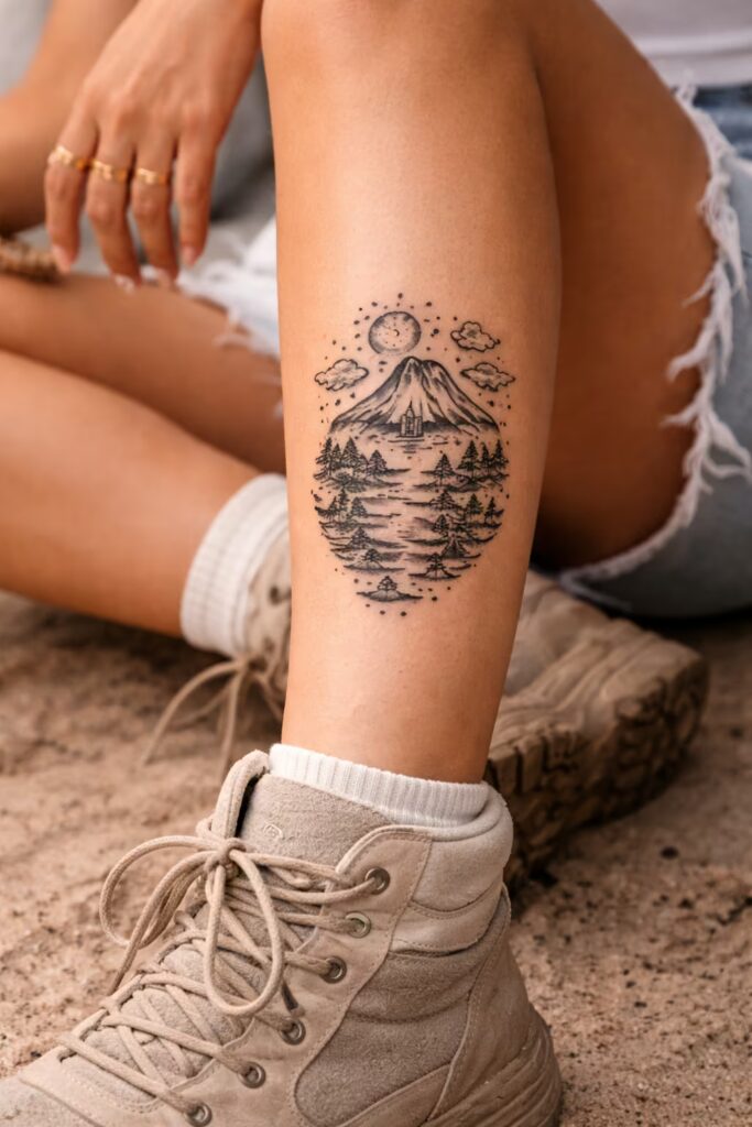 Wanderlust Shin Tattoos A Journey in Japanese Irezumi Style