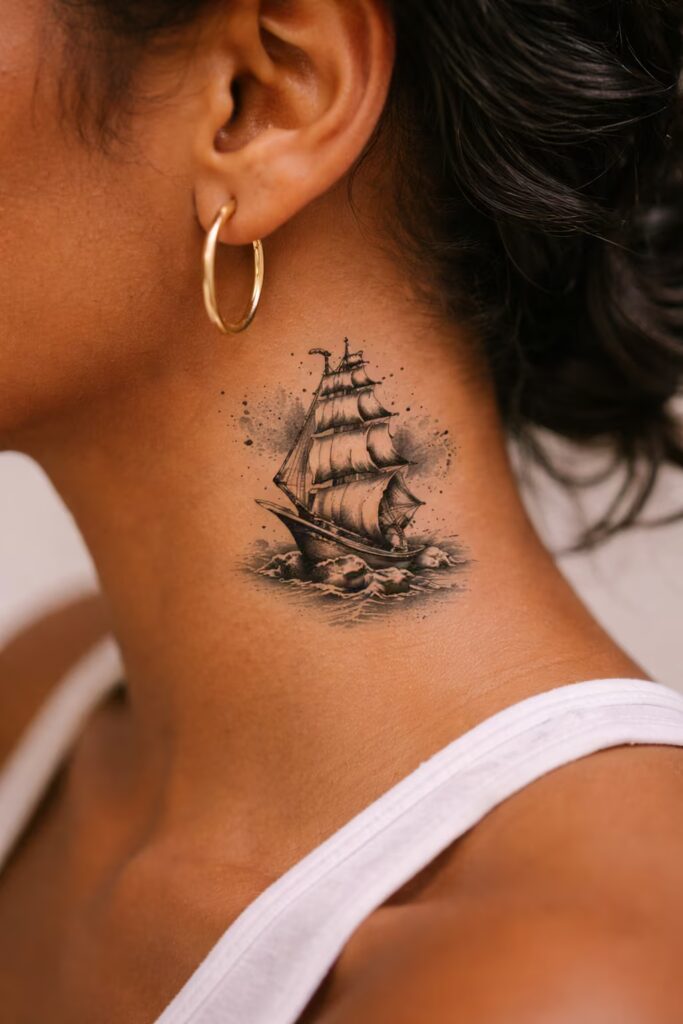 8. Ship-Inspired Traditional Tattoos: Nautical Heritage