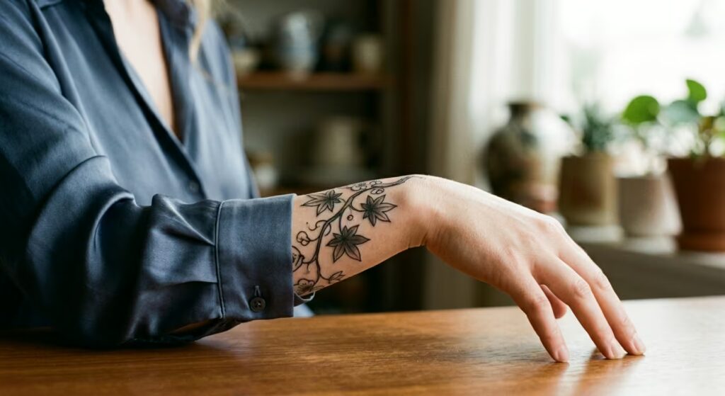Irezumi Nymph's Embrace Vines wrapped around arm tattoo