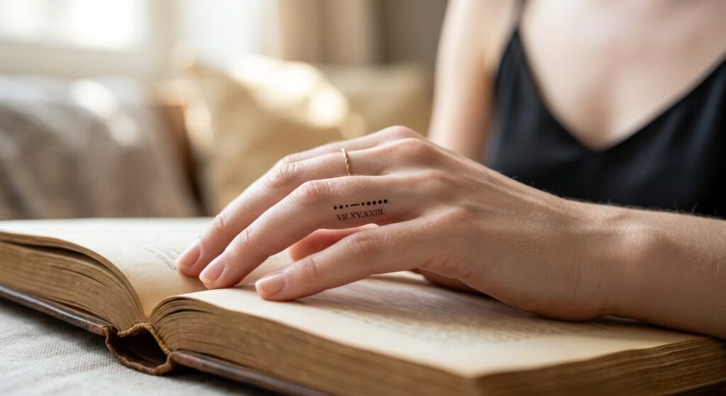 Roman Numeral Date Binary Code Miscarriages Tattoo for Women