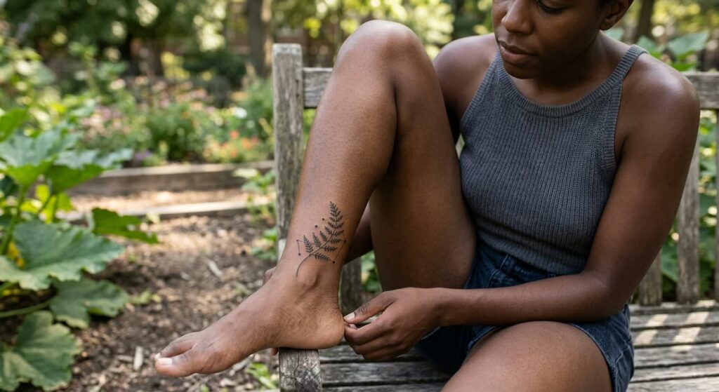 The Unfolding Fern Constellation_ A Symbolic Miscarriages Tattoo for Women