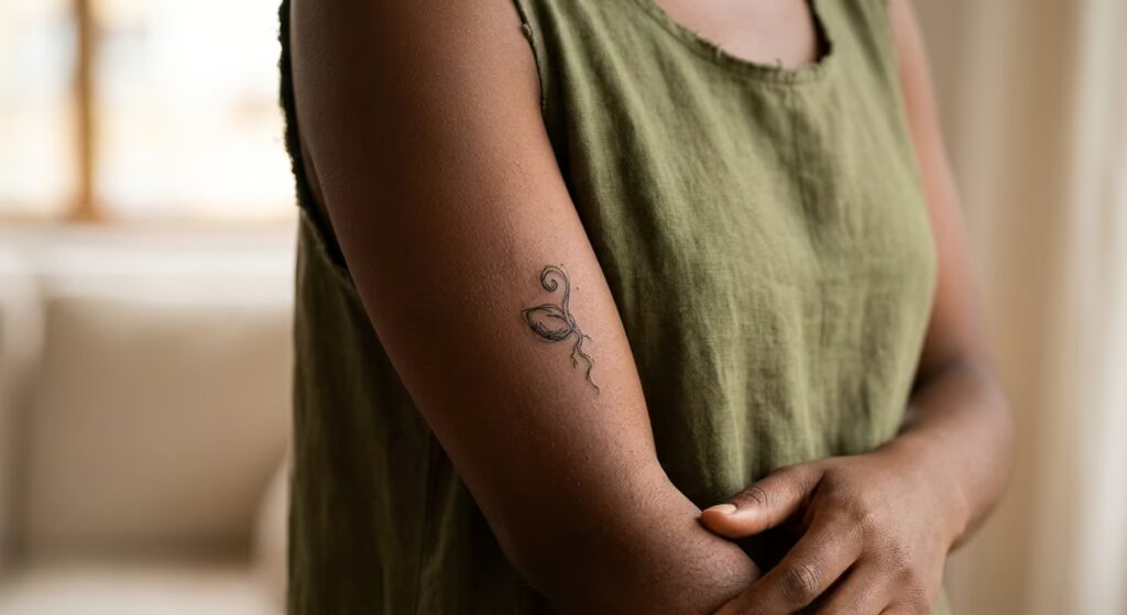 The “Waiting” Seedling Miscarriages Tattoo for Women