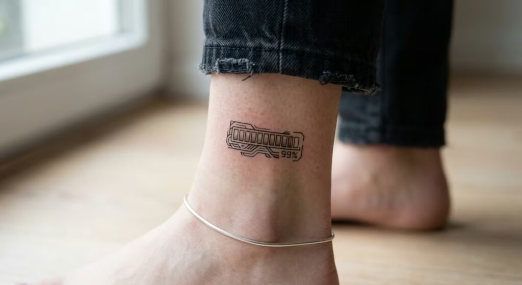 The Quiet Pause A Simple Cyber Sigil Tattoo for Women