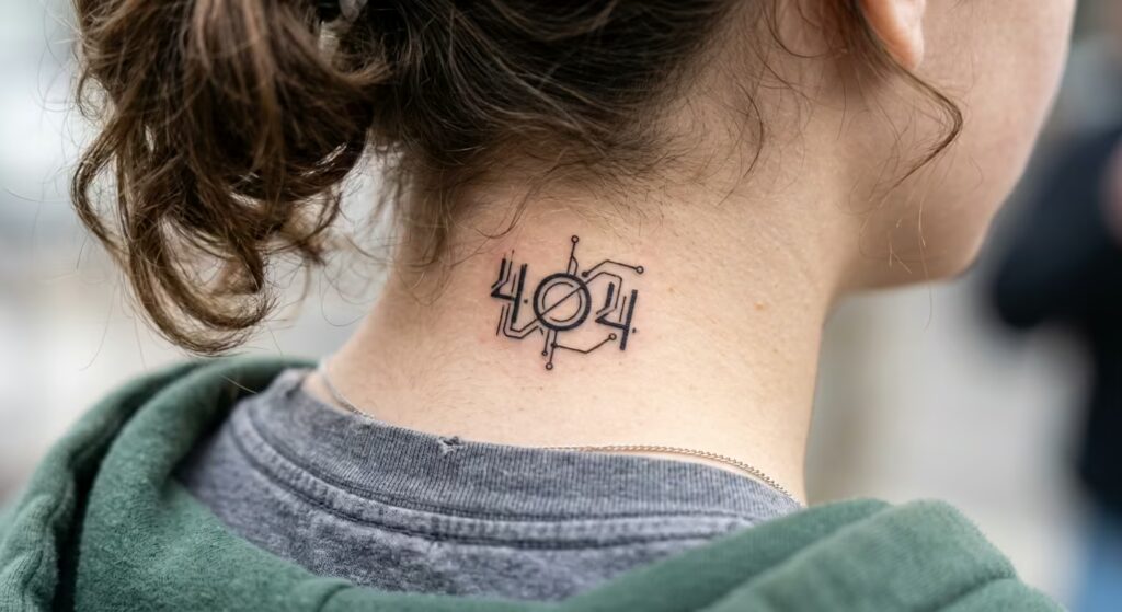 The Rerouted Root Simple Cyber Sigil Tattoo for Women