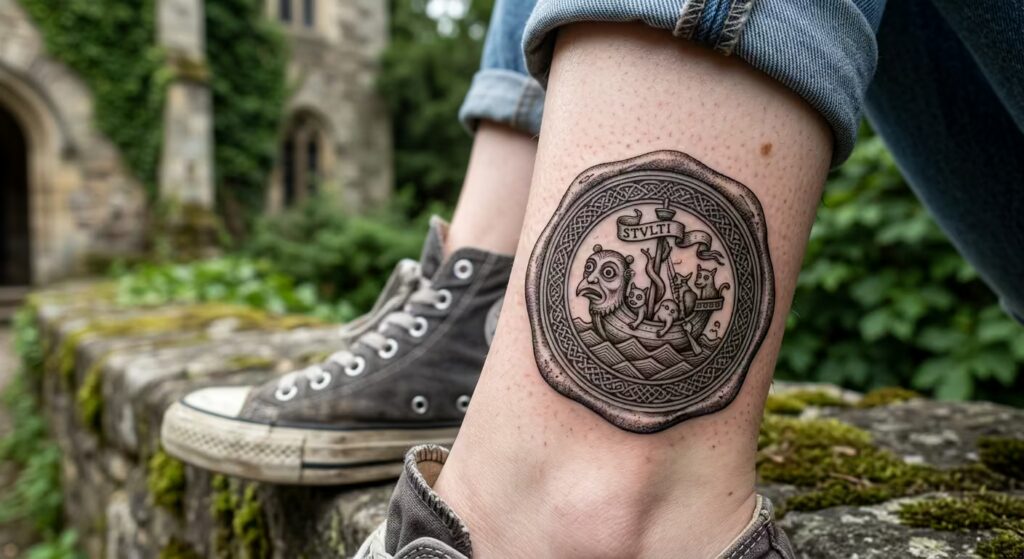 The Wide-Eyed Vessel A Medieval Art Tattoo for Women and Seekers