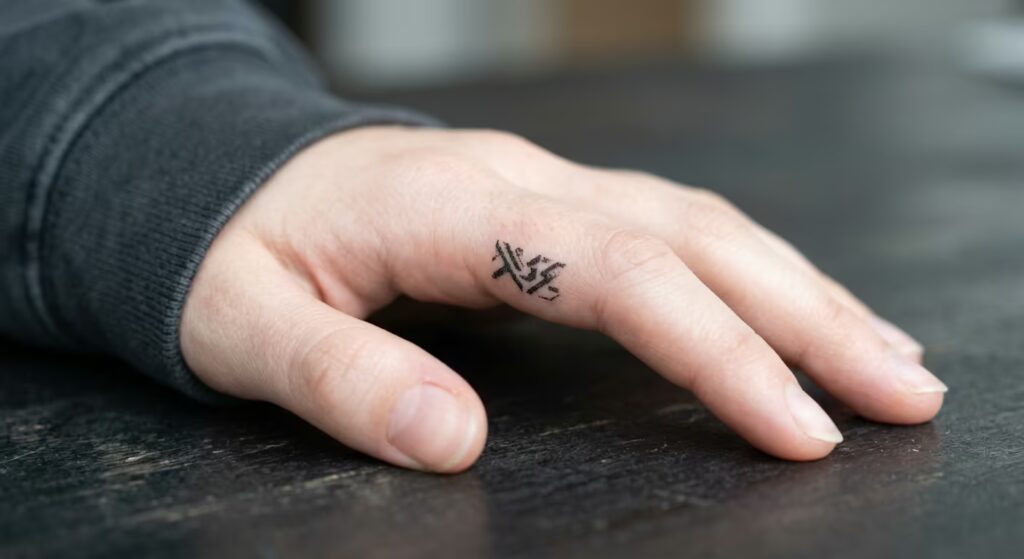 The _Hex-Trace_ Fragment A Simple Cyber Sigil Tattoo for Women